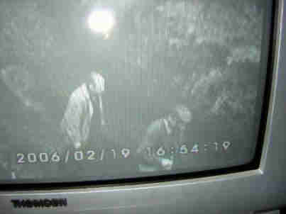 Bilder einer �berwachungskamera mit eingeblendeter Zeit und Datumsangabe, 